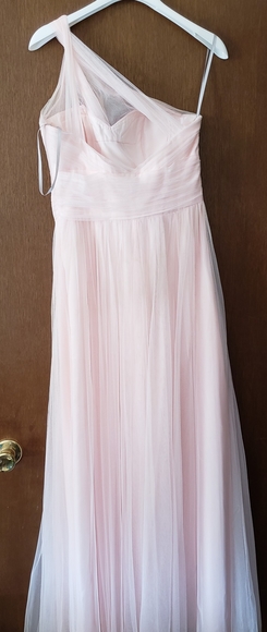 pale pink evening dress